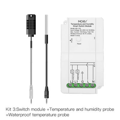 La température de Wifi et module de commutateur intelligent d'humidité 15a 240v