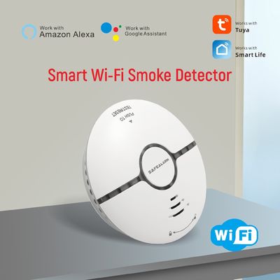Détecteur de fumée intelligent optique photoélectrique de WIFI de contrôle d'appli de Tuya pour la sécurité à la maison
