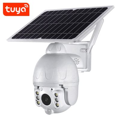 Batterie de la caméra PIR IP66 1080P HD de WIFI de dôme d'IP de TUYA Smart 2MP Solar Panel PTZ