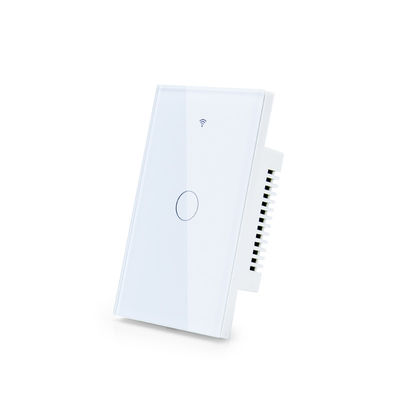 Commutateur noir blanc antipoussière et imperméable de norme des USA de 1gang Wifi de contact pour l'automation de Smart Home