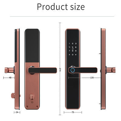 Serrure de porte intelligente biométrique de Wifi avec la serrure de porte Keyless d'entrée de poignée avec l'empreinte digitale
