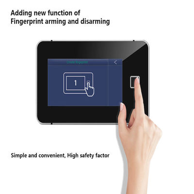Empreinte digitale d'écran tactile d'affichage à cristaux liquides WiFi GSM SIM Smart Home Security Full de voix ouvrant le système d'alarme