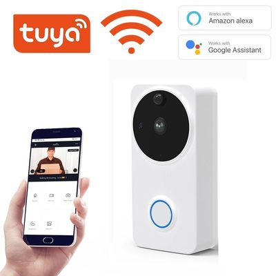 Caméra de sécurité visuelle de la sonnette OLED HD WiFi de vision nocturne de la vie futée en temps réel de Tuya